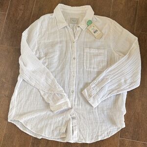 Rails Ellis button down shirt in white gauze